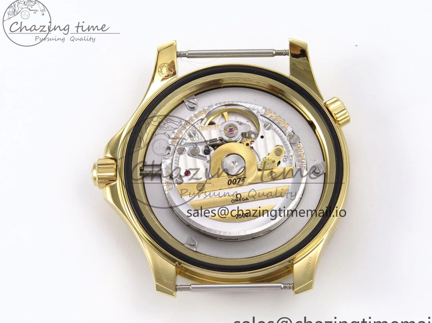 0408 Seamaster 300m Diver YG OMF 1:1 Best Edition Blue Orange Ceramic White Dial on Blue Nato Strap A Colorful 7704